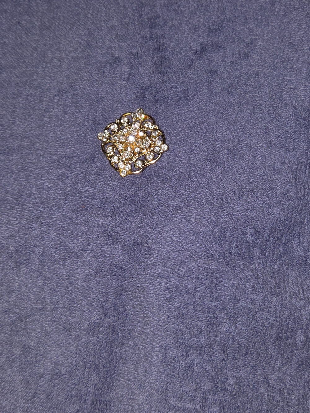 Gold Floral Crystal Brooch - Women Jewelry